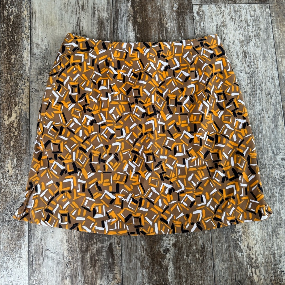 jamie sadock Brown Multi Geometric Print Skirt